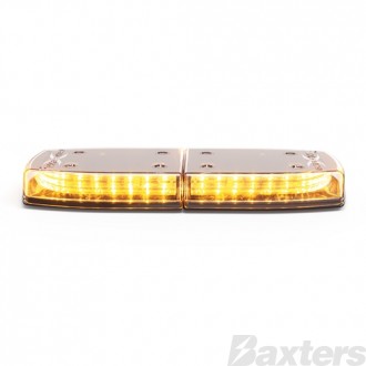 LED Light Bar RefleXL Clear Lens/Amber 10-30V 305x127x33mm SAE Class 1 Cispr25 Fixed Base