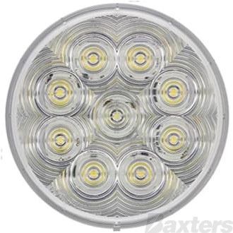 LED Indicator Lamp Kit Round 9-32V Clear Lens With Grommet & Plug 108mm LumenX