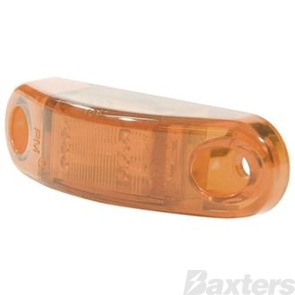 LED Clearance Light Amber 9-32V Amber Lens IP67 65x20mm 