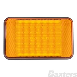 LED Indicator Lamp 9-32V Amber Replacement Module 167x102mm Rect