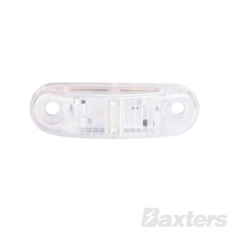 LED Clearance Light Red/Amber 9-32V Clear Lens IP67 65x20mm 