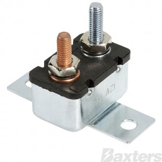 Circuit Breaker Metal 10A Auto Reset 90 Deg Bracket (1) 
