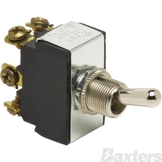 Switch Toggle 12V 25A 24V 12A ON/OFF/ON DPDT Screw Terminals 