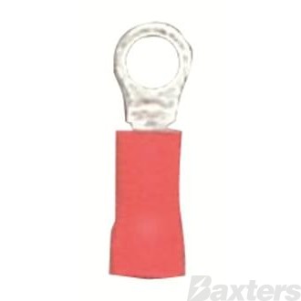 Crimp Terminal Ring Insulated Red 3mm Bag (100) 