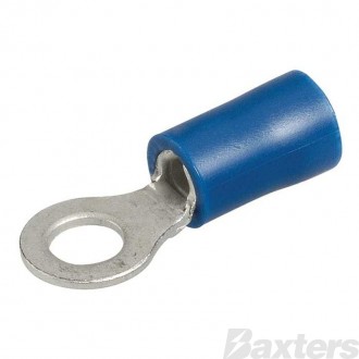 Crimp Terminal Ring Insulated Blue 5mm Bag (100) 