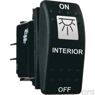 Rocker Switch 12V Off/On Interior Light Symbol 