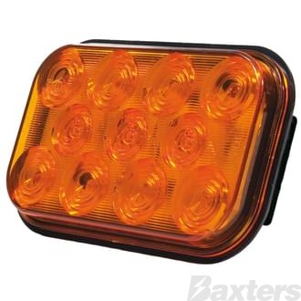 LED Indicator Light Amber 10-30V Rectangle 