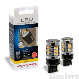 LED WY21W / T20 Wedge 12V-24V AMBER Can-bus 1400lm (2pc) 