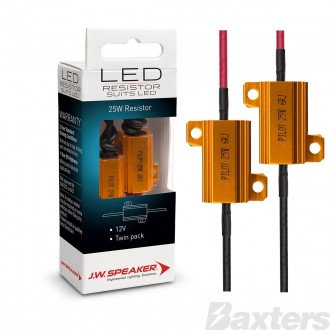LED Load Resistor Twin Pack 12V 25W 6Ohms 