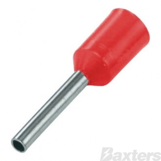 End Sleeve Ferrules 1mm2 x 8mm Red Pkt 500