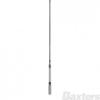 GME UHF Elevated Feed Antenna, Black 6.6dBi Parallel Style S pring