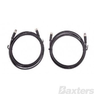 M8 Circular Connector Male/Fem ale 3 Pole Cable 1m 2 Pack 