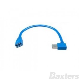 USB Extension Cable 0,3m One S ide Right Angle 