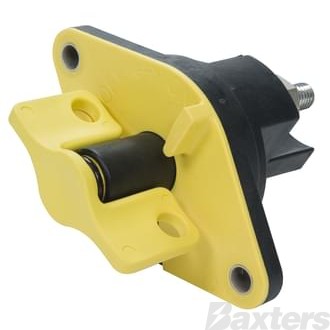 Battery Master Switch 12-32V 500A Single Pole N/O Lockable Yellow Handle
