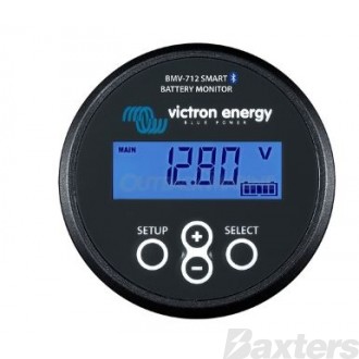 Battery Monitor Smart Type With Bluetooth Monitors 2 Batteries Black
