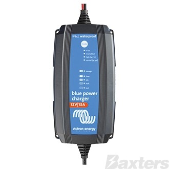 Blue Smart Battery Charger 12V 15A 1 Output IP65 Rating Dust and Water Resistant
