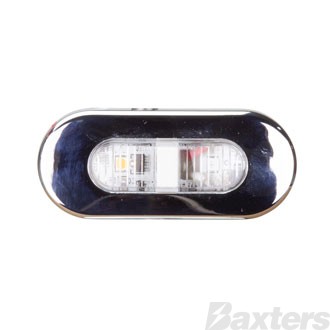 Clearance Light LED Amber BR10 Series 10-30V 75x32x11mm Clear Lens Fixed Mount 0.5m