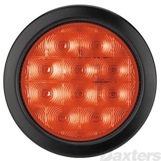 LED Stop/Tail Lamp 4in Round 10-30V Grommet Mount Includes Grommet