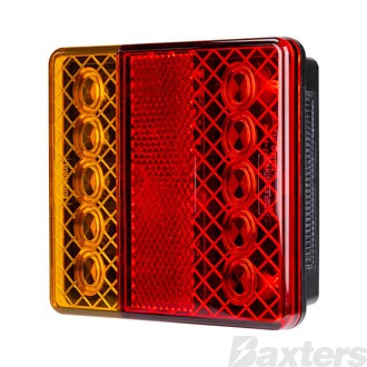 LED Rear Combination Lamp 10-30V Stop/Tail/Ind/Ref/Lic Surface Mount 100x100mm