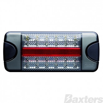 LED Rear Combination Lamp 10-30V Stop/Tail/Ind/Ref Surface Mount 218x92mm
