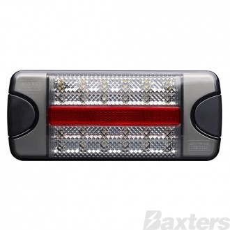 LED Rear Combination Lamp 10-30V Stop/Tail/Ind/Rev/Ref Surface Mount 218x92mm