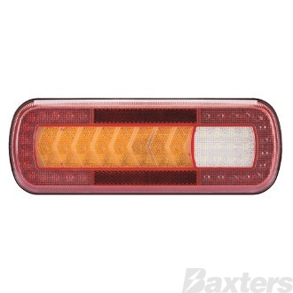 LED Rear Combination Lamp 10-30V Stop/Tail/Ind/Rev/Fog/ Ref 283x100mm Sequential Ind