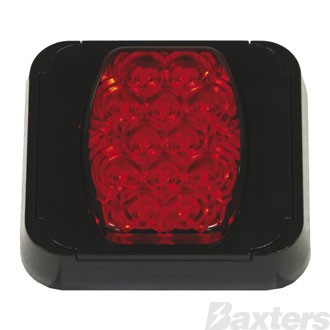 LED Stop/Tail Lamp BR80 Series 10-30V 20 LED Rect 102 x 94mm Red Lens Surface Mount