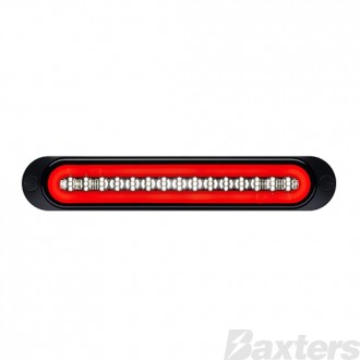 LED Reverse/Tail Lamp [Glowtech] 12V Blacked Out Lens Surface Mnt 252x45mm