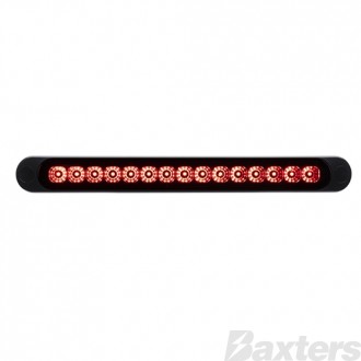 LED Stop/Tail Lamp Strip 10-30V Blacked Out Lens Surface Mount 252x28mm