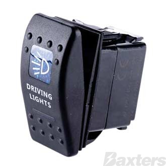 Switch Rocker 12V 20A 24V 10A OFF/ON Driving Light Symbol Blue Illumination