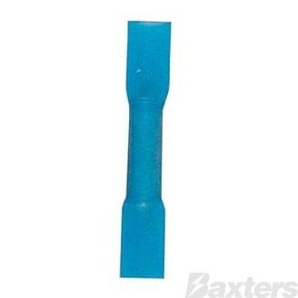 Heatshrinkable Butt Terminals (Joiners) Blue 4mm Pack 25 ** Can use HSBC-B **