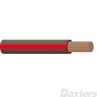 Single Core Cable 3mm Brown/Red Trace 100m 