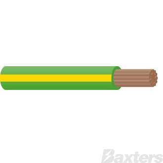Single Core Cable 3mm Green/Yellow Trace 100m 