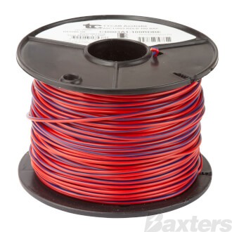 Single Core Cable 3mm Red/Blue Trace 100m 
