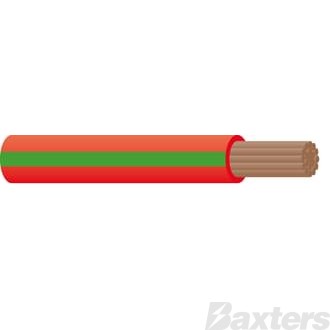 Single Core Cable 3mm Red/Green Trace 100m 