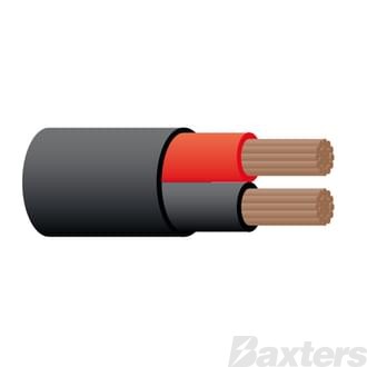 Twin Sheath Cable 3mm Red/Black 30m 