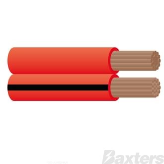 Twin Core Speaker Cable 3mm Red/Black 30m 