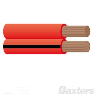 Twin Core Speaker Cable 3mm Red/Black 100m 
