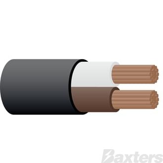 Twin Sheath Cable 4mm Brown/White 100m 