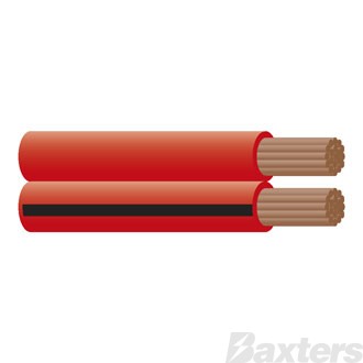 Twin Core Speaker Cable 4mm Red/Black 30m 