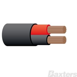 5mm Twin Sheath Cable - Red/Black 100m