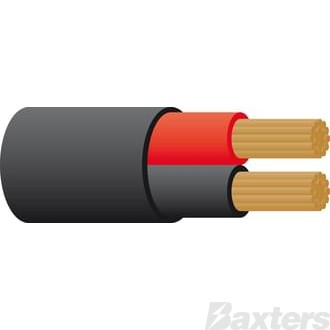 6mm Twin Sheath Cable - Red/Black 100m