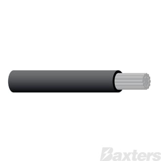Single Core Cable 1.5mm2 Black 100m Tinned Copper 