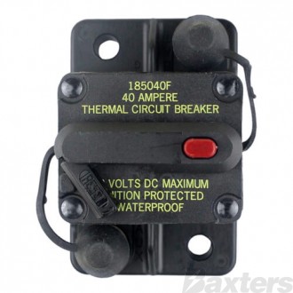 Thermal Circuit Breaker 40A 12-42V Manual Reset Type III Surface Mount IP67