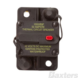 Thermal Circuit Breaker 12-42V 50A Manual Reset Type III Surface Mount IP67
