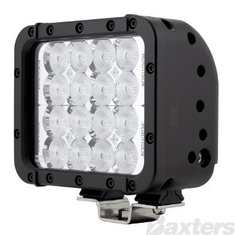 LED Work Lamp Flood 9-32V Sqaure 48W 16 LED IP68 2880lm Black Housing
