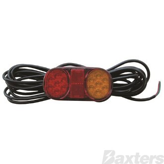 LED Rear Combination Lamp 10-30V Stop/Tail/Ind/Ref/Lic 7.2m RH Submersible 162x80mm