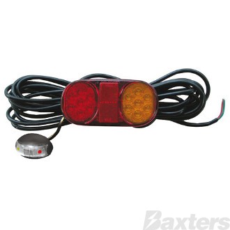 LED Rear Combination Lamp 10-30V Stop/Tail/Ind/Ref/Lic RH 8.3m Submersible 162x80mm