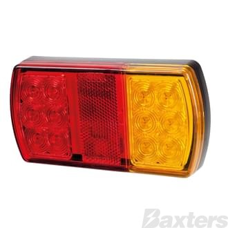 LED Rear Combination Lamp 12V Stop/Tail/Ind/Ref Surface Mount 150x80mm Bulk