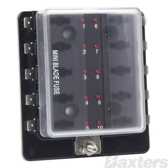 Fuse Box Mini Wedge Fuse Type 10 Block With LED Indicator Wh en Circuit Becomes Open